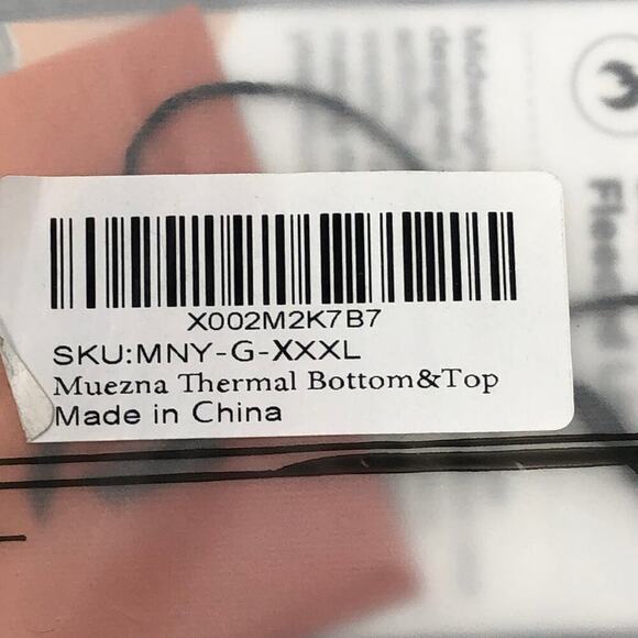 Muezna Mens XXXL Thermal Top and Bottom Set Underwear Base Layer Fleece Lined - Picture 4 of 5